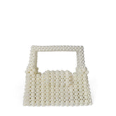 Sac à main en perles fait à la main avec ficelle de perles, sac à main simple et carré en trois dimensions